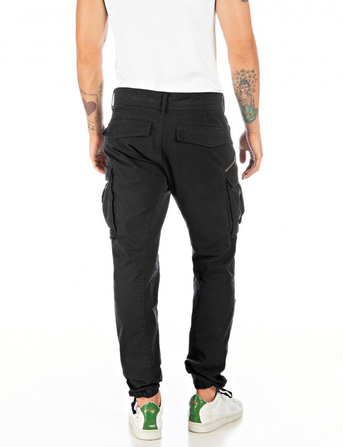Afbeelding van M9873A JOE - Heren Cargo Pant BLACK  - REPLAY