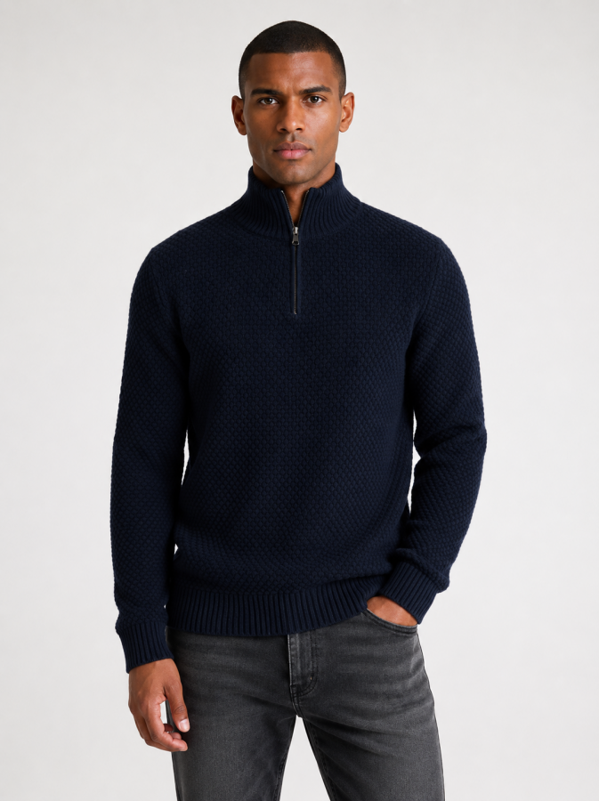 Afbeelding van KS3000015 KSDEV Half Zip 469 Sky Captain Heren Trui - Kronstadt