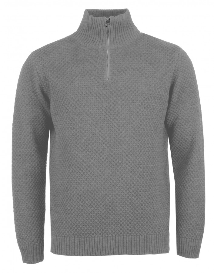 Afbeelding van KS3000015 KSDEV Half Zip 913 Lt. Grey  Mix Heren Trui - Kronstadt