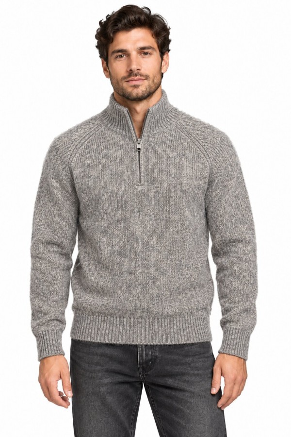 Afbeelding van KS35005 KSDORSEY Half Zip 913  Grey Mix -Trui - Kronstadt