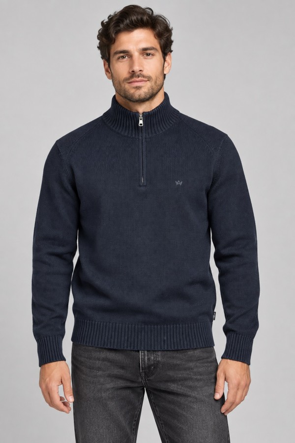 Afbeelding van KS3000030 KSCAELSON Half Zip 469 Sky Captain Heren Trui Kronstadt