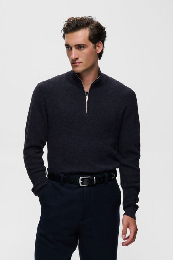 Afbeelding van Lagoon Half Zip Trui - Navy Blazer -  Matinique