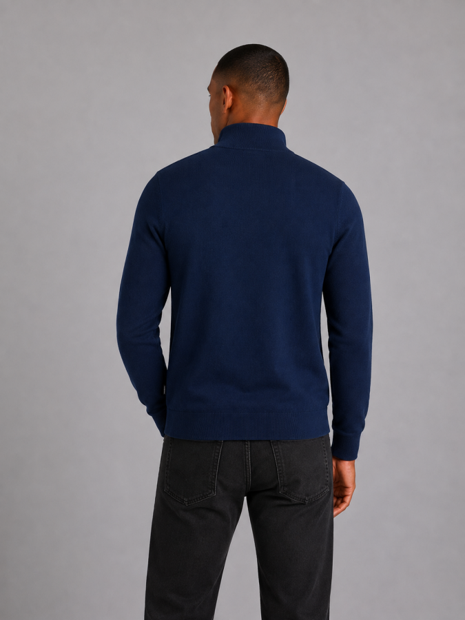 Afbeelding van CAS 19480 70050 Ocean Blue - Half Zip Trui - Saint Steve
