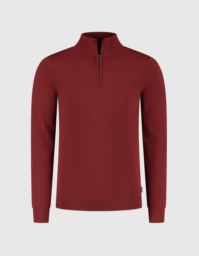 Afbeelding van CAS 19480 50012 Dark Brick - Half Zip Trui - Saint Steve