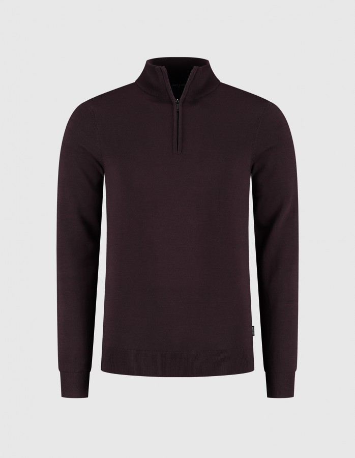 Afbeelding van CAS 19480 80032 Merlot - Half Zip Trui - Saint Steve