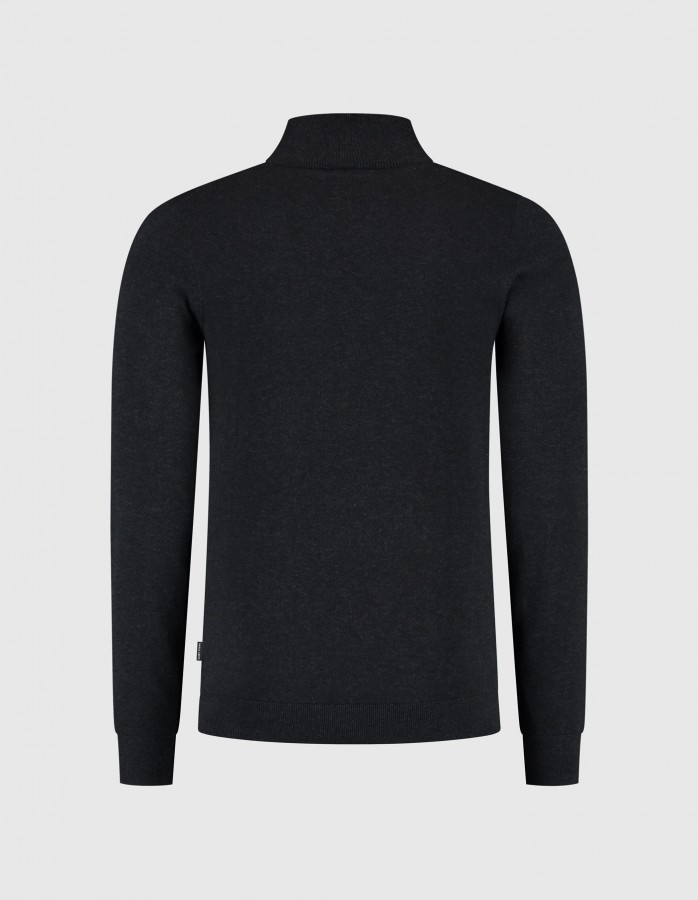 Afbeelding van CAS 19480 90020 Asphalt Melee - Half Zip Trui - Saint Steve