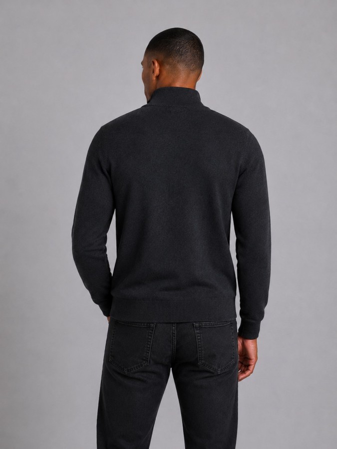 Afbeelding van CAS 19480 90020 Asphalt Melee - Half Zip Trui - Saint Steve