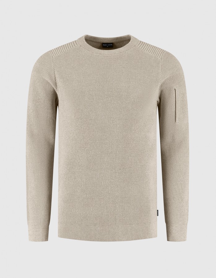 Afbeelding van LUX 20006 Sand Melee - Crew Neck Trui - Saint Steve