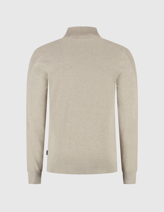 Afbeelding van ELWIN 20006 Sand Melee - Half Zip Trui - Saint Steve