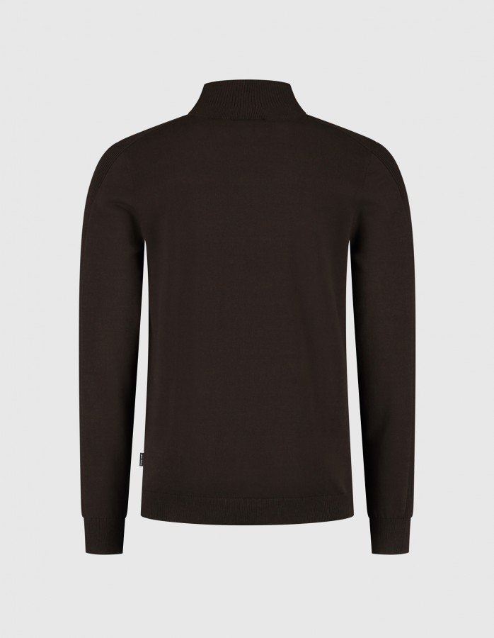 Afbeelding van ELWIN 50015 Burnt Coffee - Half Zip Trui - Saint Steve
