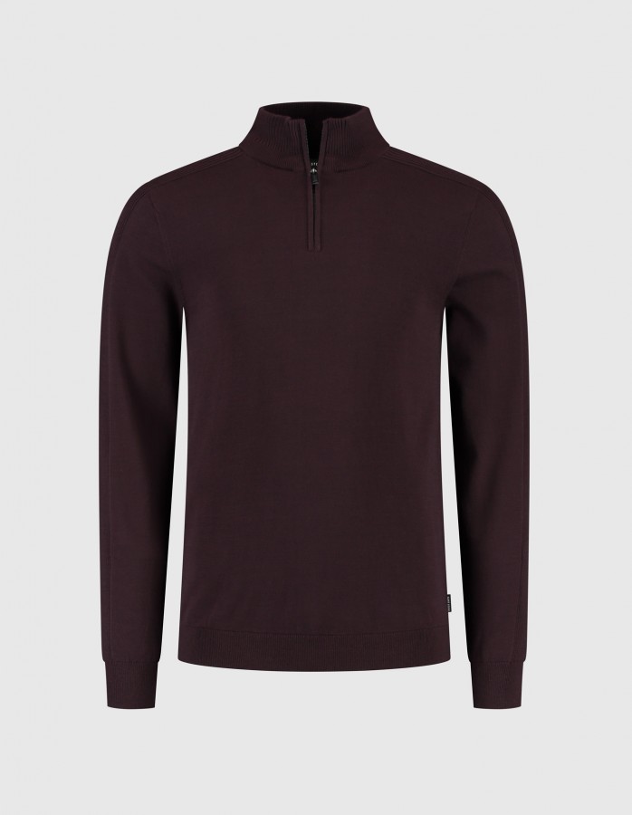 Afbeelding van ELWIN 80032 Merlot - Half Zip Trui - Saint Steve