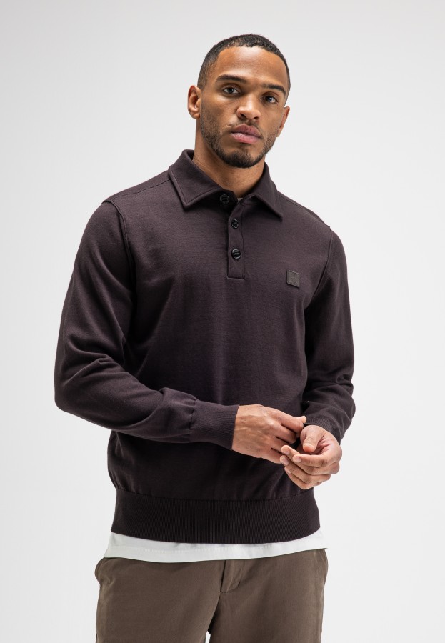 Afbeelding van Clifden Polo M2616052 Topaz Brown 694 Trui - Butcher of Blue