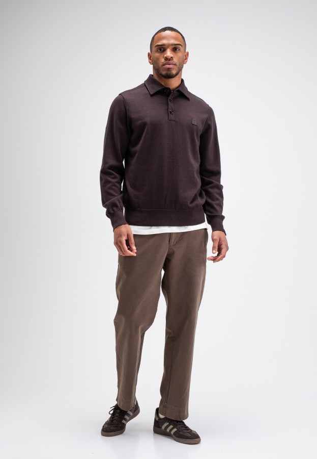 Afbeelding van Clifden Polo M2616052 Topaz Brown 694 Trui - Butcher of Blue