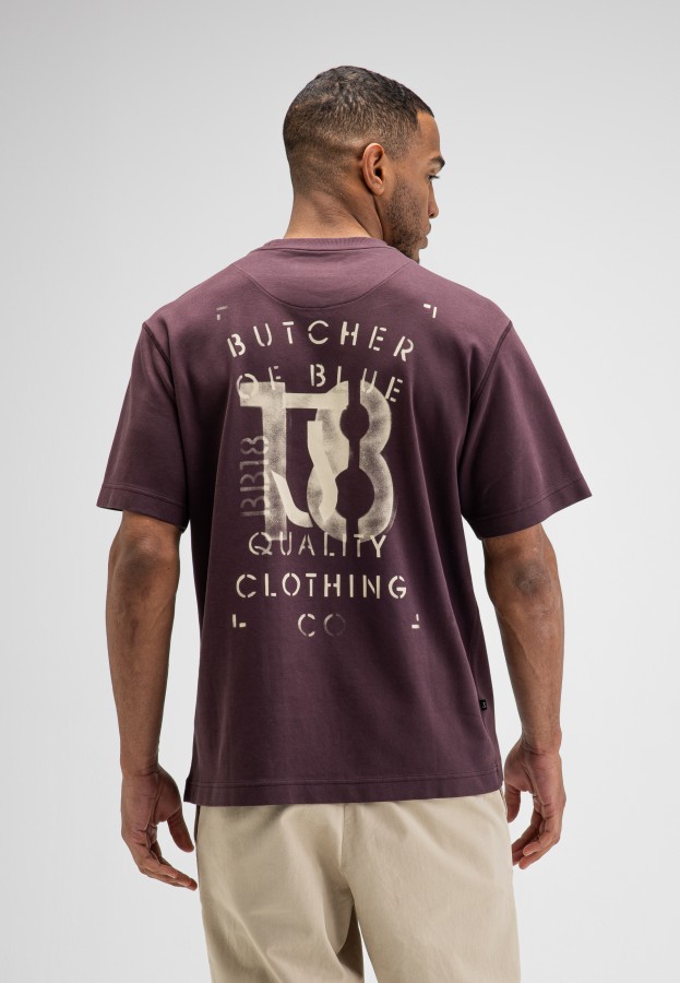 Afbeelding van Mercer Layer Loose - M2622023 Pascha Purple 845 -T-Shirt - Butcher of Blue