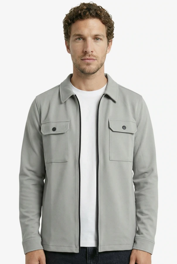 Afbeelding van SHIFT MOS10215 Grey - Heren Overshirt - Solution