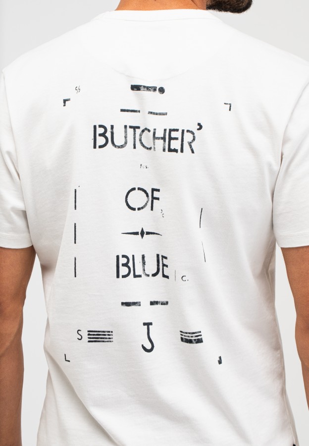 Afbeelding van Army Stencil Tee M2612005 - Titan White 112 T-Shirt - Butcher of Blue