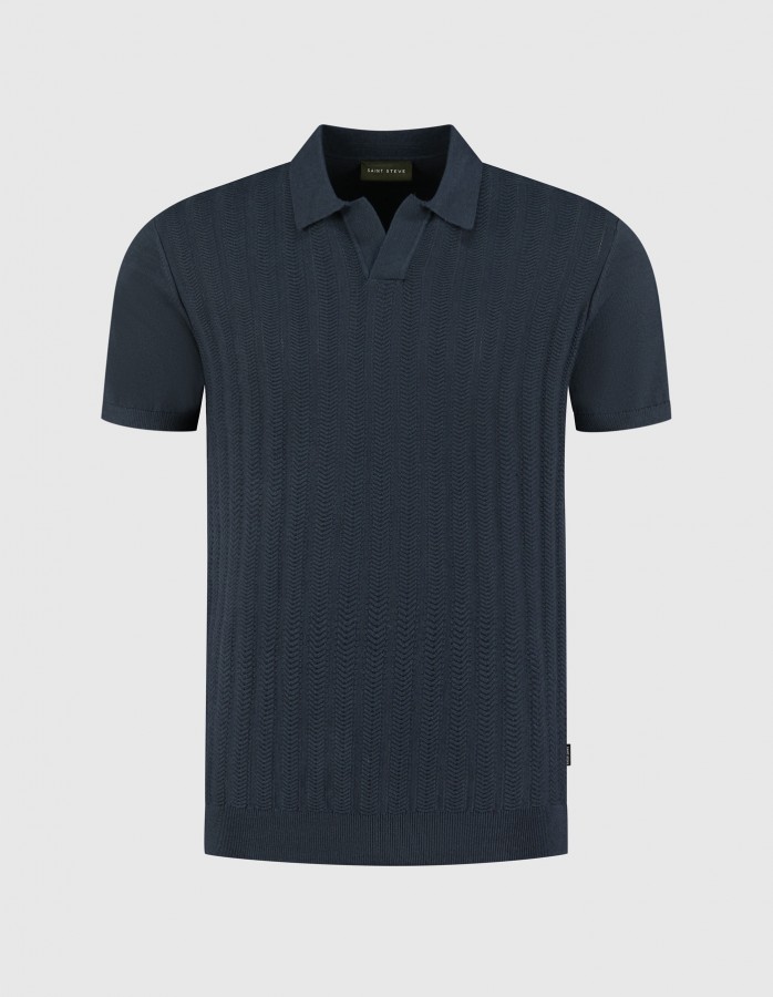 Afbeelding van Wijnand-S 70003 Dark Navy - Heren Polo Trui Korte Mouw - Saint Steve