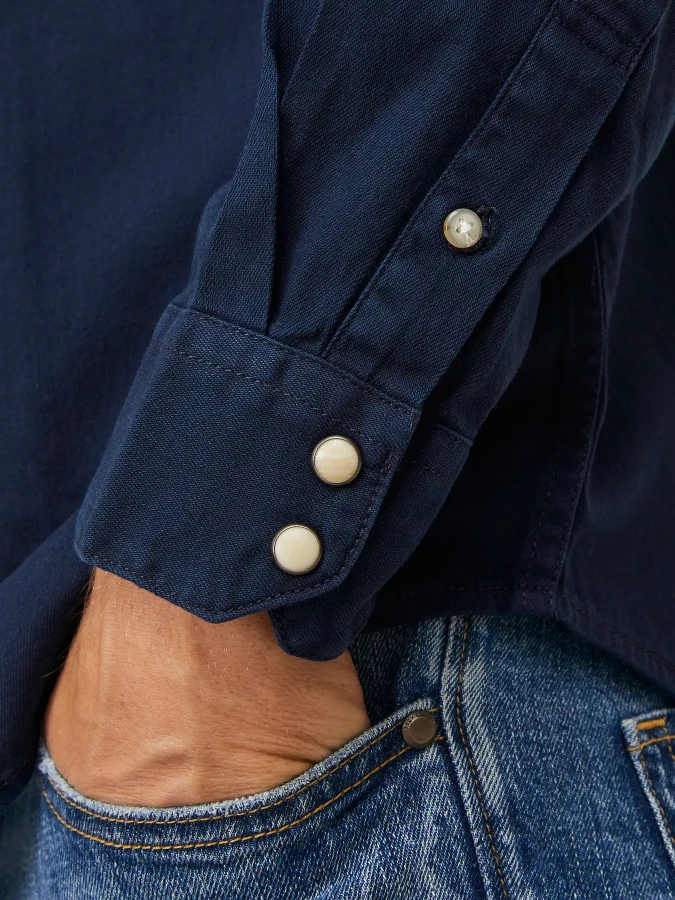 Afbeelding van 12138115 - Sheridan Shirt - Dark Navy - Overhemd Lange Mouw - Jack & Jones
