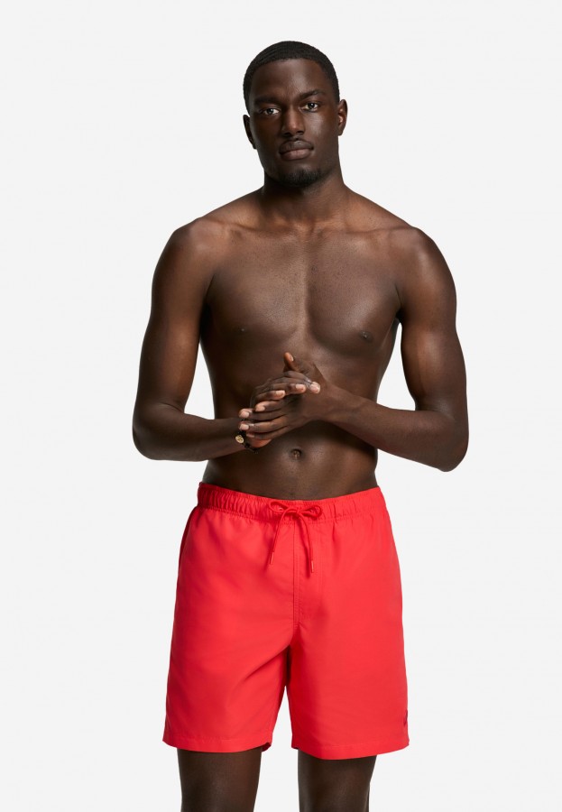 Afbeelding van MIKE SOLID  -1525107100 - 3011 Red Hibiscus - Short - Shiwi