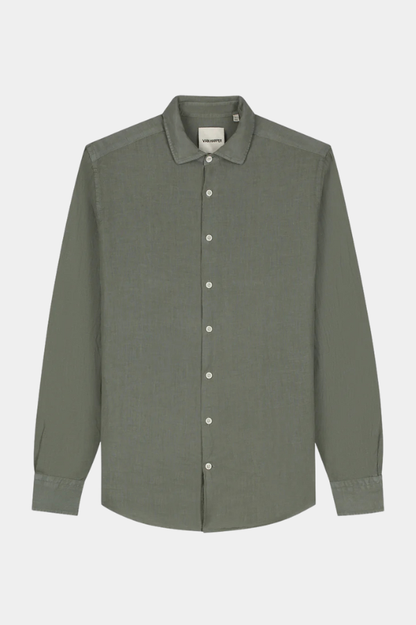 Afbeelding van Linnen Shirt Leaf Green - Van Harper