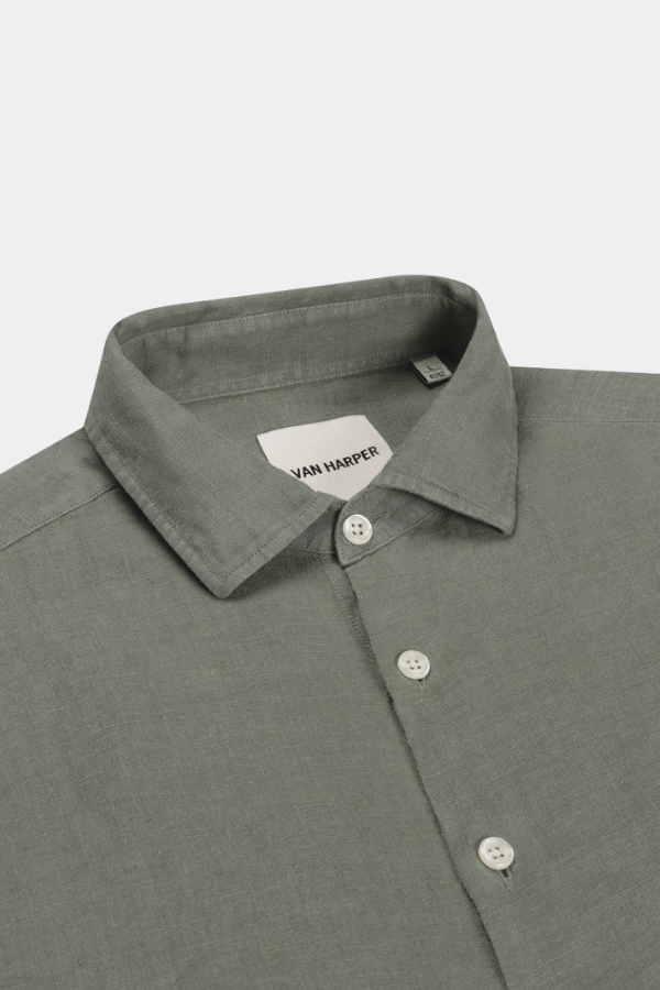 Afbeelding van Linnen Shirt Leaf Green - Van Harper