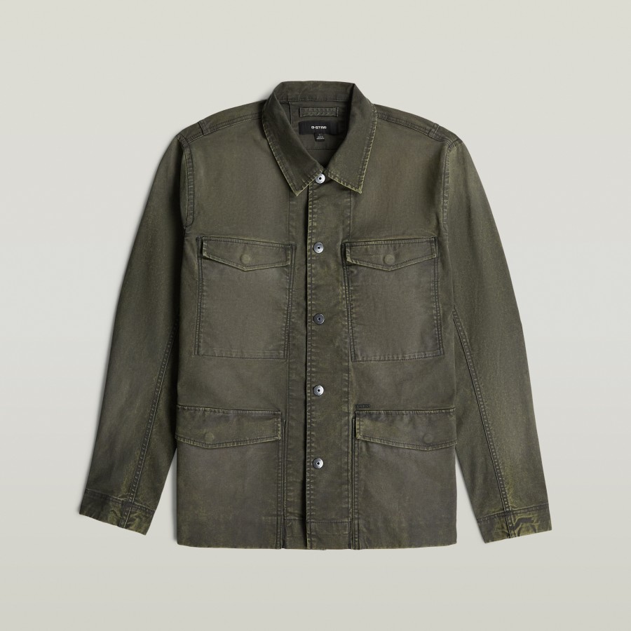 Afbeelding van D29918 E172 h514 - Vinted Dust Asfalt - Heren Overshirt/Jasje - G-Star