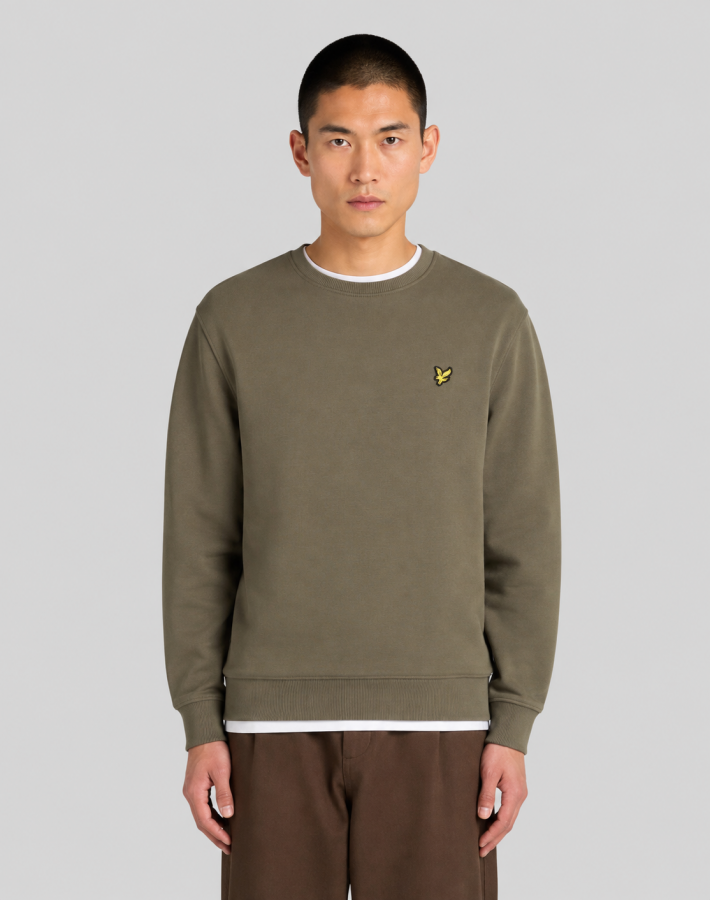 Afbeelding van ML424VOGT - Crew Neck Sweatshirt - Khaki Ash - Sweater - Lyle & Scott