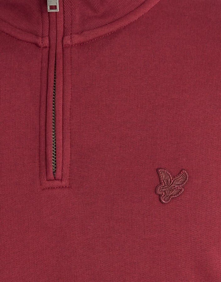 Afbeelding van ML2258TONT - Superfine Quarter Zip - Burgundy - Sweater - Lyle & Scott