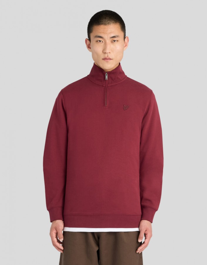 Afbeelding van ML2258TONT - Superfine Quarter Zip - Burgundy - Sweater - Lyle & Scott