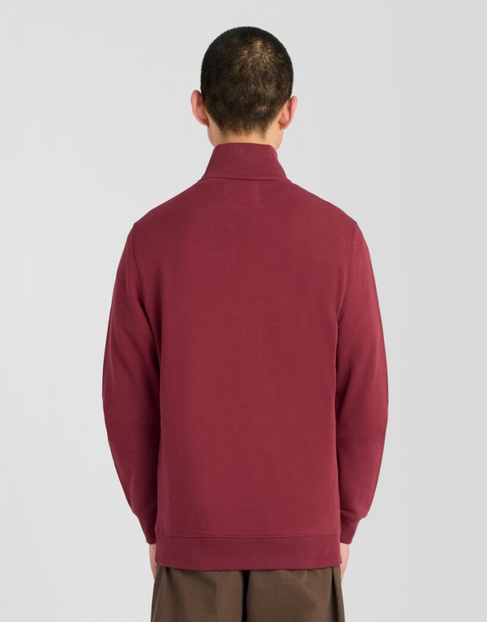 Afbeelding van ML2258TONT - Superfine Quarter Zip - Burgundy - Sweater - Lyle & Scott