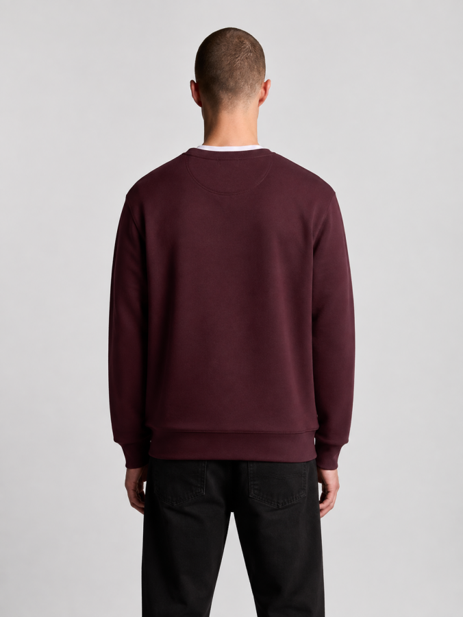 Afbeelding van ML2255TONT - Superfine Crew Neck - Burgundy - Sweater - Lyle & Scott