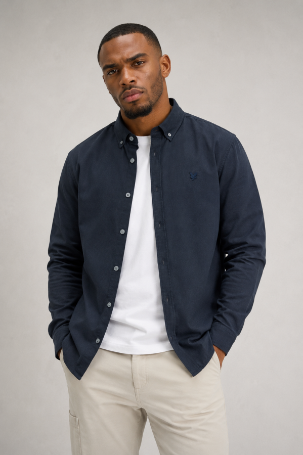 Afbeelding van LW2542V Tonal Plain Flannel Shirt - Overhemd - Lyle & Scott