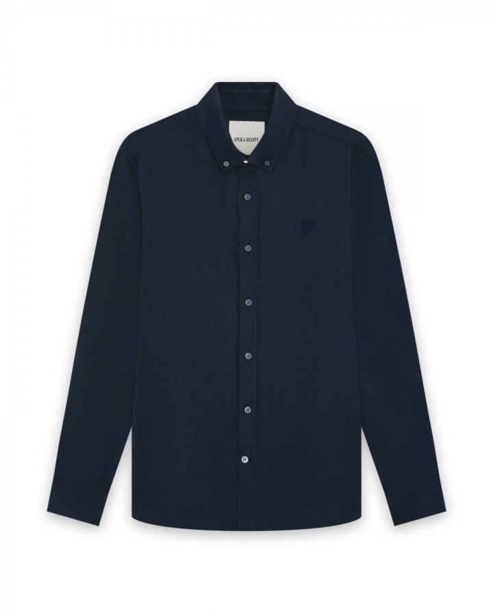 Afbeelding van LW2542V Tonal Plain Flannel Shirt - Overhemd - Lyle & Scott