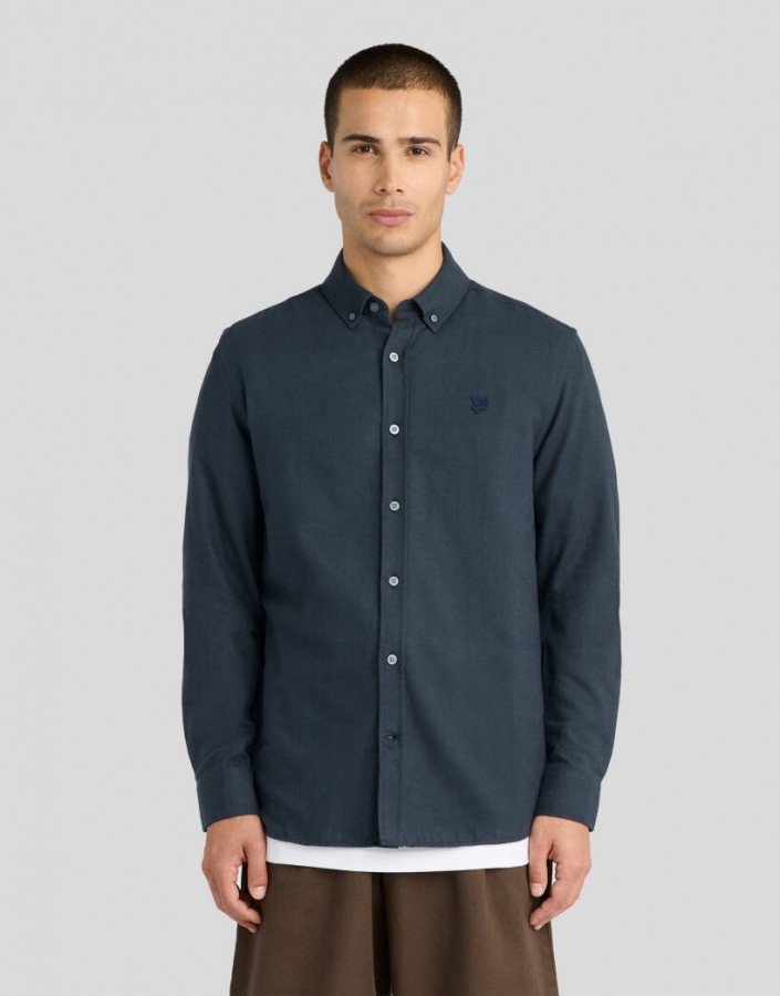 Afbeelding van LW2542V Tonal Plain Flannel Shirt - Overhemd - Lyle & Scott