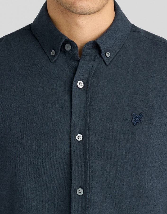 Afbeelding van LW2542V Tonal Plain Flannel Shirt - Overhemd - Lyle & Scott