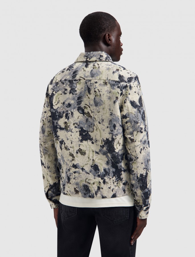 Afbeelding van 26030204 - 53 - Jacquard Flower Full-zip - Overshirt - Purepath