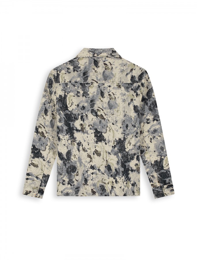 Afbeelding van 26030204 - 53 - Jacquard Flower Full-zip - Overshirt - Purepath