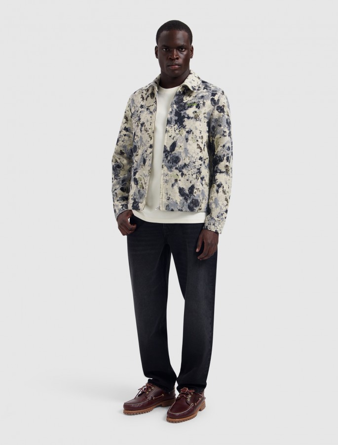 Afbeelding van 26030204 - 53 - Jacquard Flower Full-zip - Overshirt - Purepath