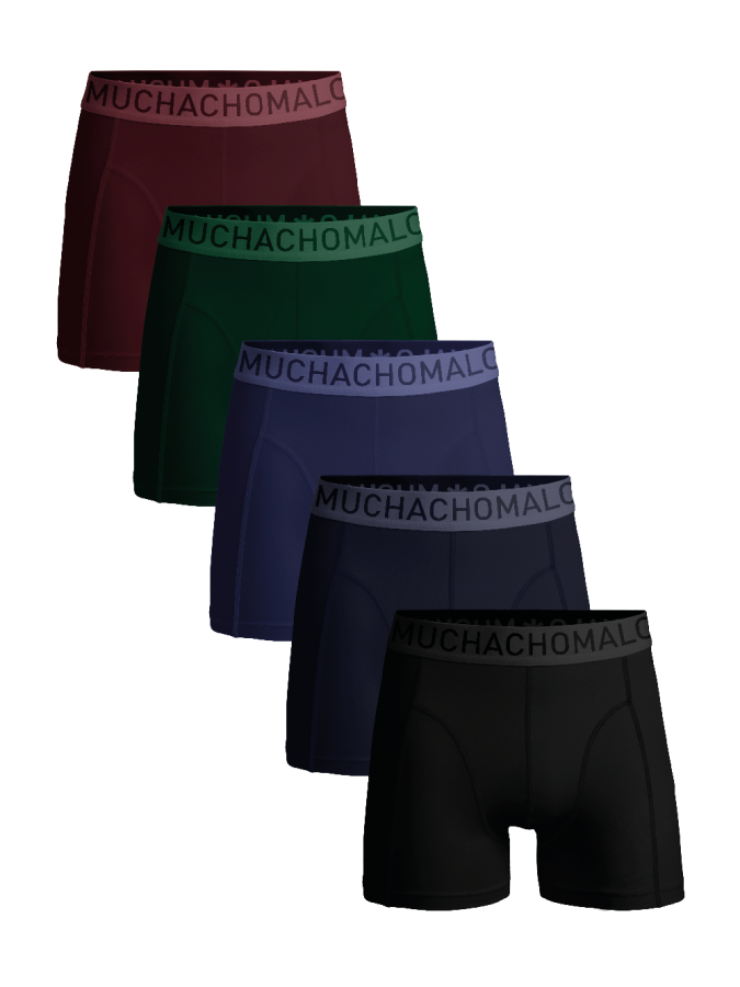 Afbeelding van LCSOLID1010 5-Pack 172 Black/Purple/Green/Red Heren Boxers - Muchachomalo