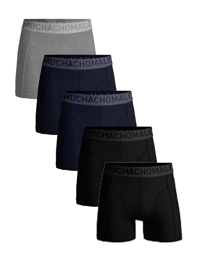 Afbeelding van LCSOLID1010 5-Pack 175 Black/Purple/Grey Heren Boxers - Muchachomalo