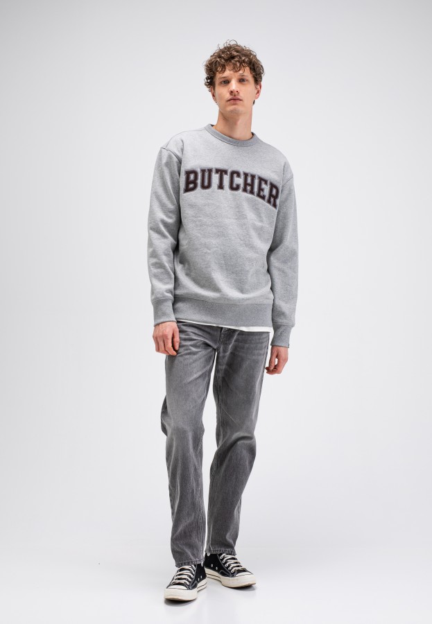 Afbeelding van Butcher Crew M2623014 Grey Melange 133 - Butcher of Blue