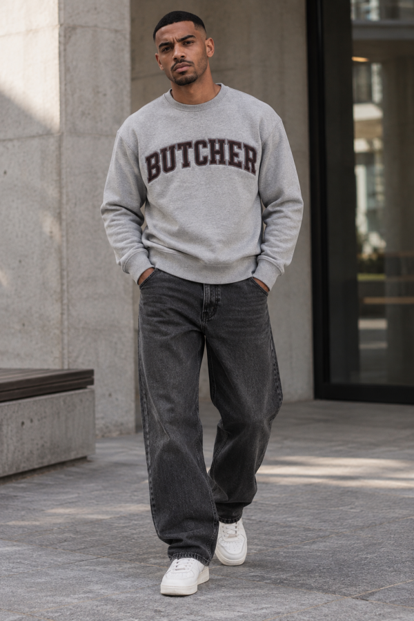 Afbeelding van Butcher Crew M2623014 Grey Melange 133 - Butcher of Blue