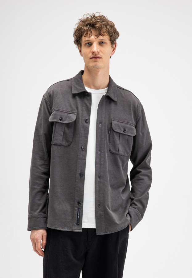Afbeelding van Phil Peached Jersey M2624015 Agatha Grey 9001Overshirt - Butcher of Blue