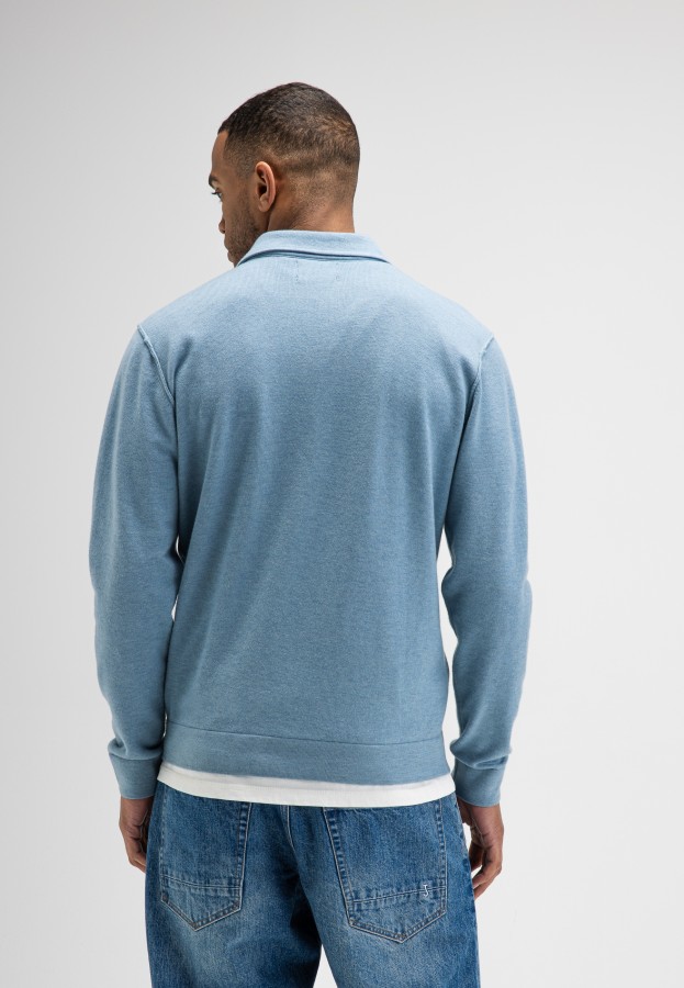 Afbeelding van Clifden Zip Polo - M2626009 Shark Blue 856 - Butcher of Blue