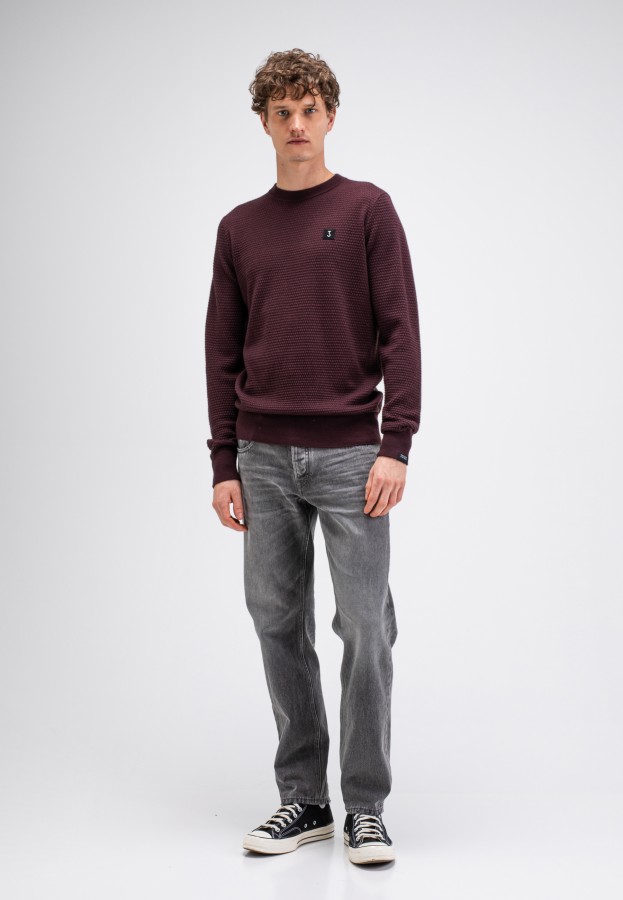 Afbeelding van Structure Crew M2626032 - Pasha Purple 845 Heren Trui - Butcher of Blue