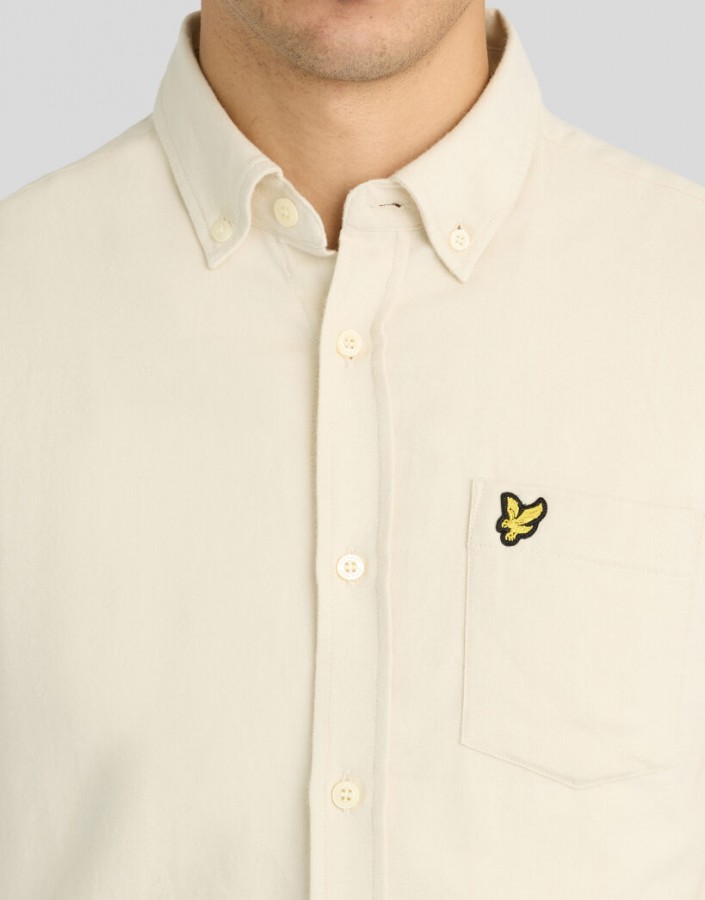 Afbeelding van LW1920V Plain Flanel Y115 White -  Lyle & Scott
