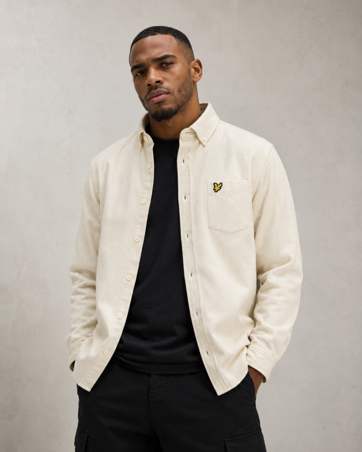 Afbeelding van LW1920V Plain Flanel Y115 White -  Lyle & Scott