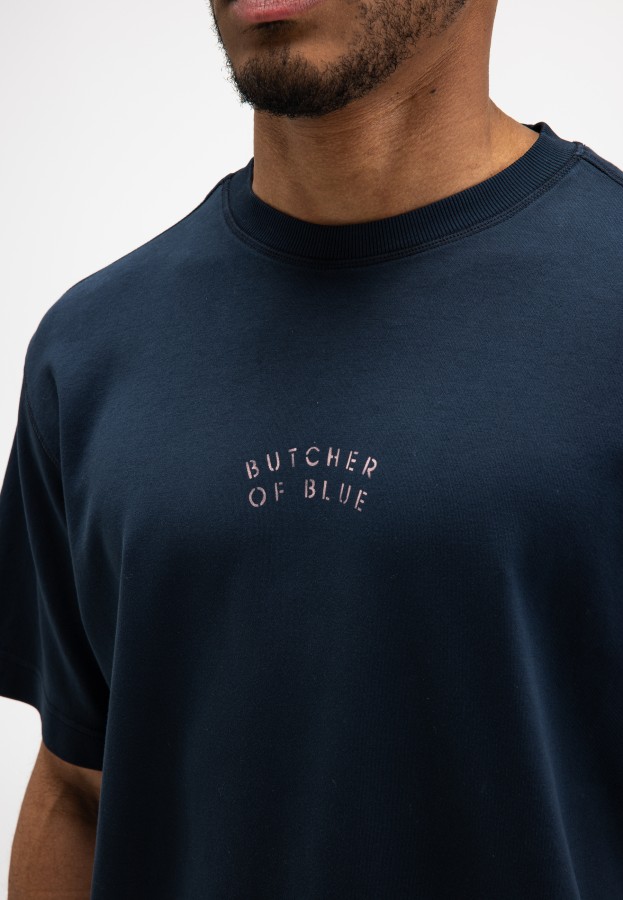 Afbeelding van Mercer Layer Loose M2622023 Alaska Blue 890 - Loose fitT-Shirt - Butcher of Blue