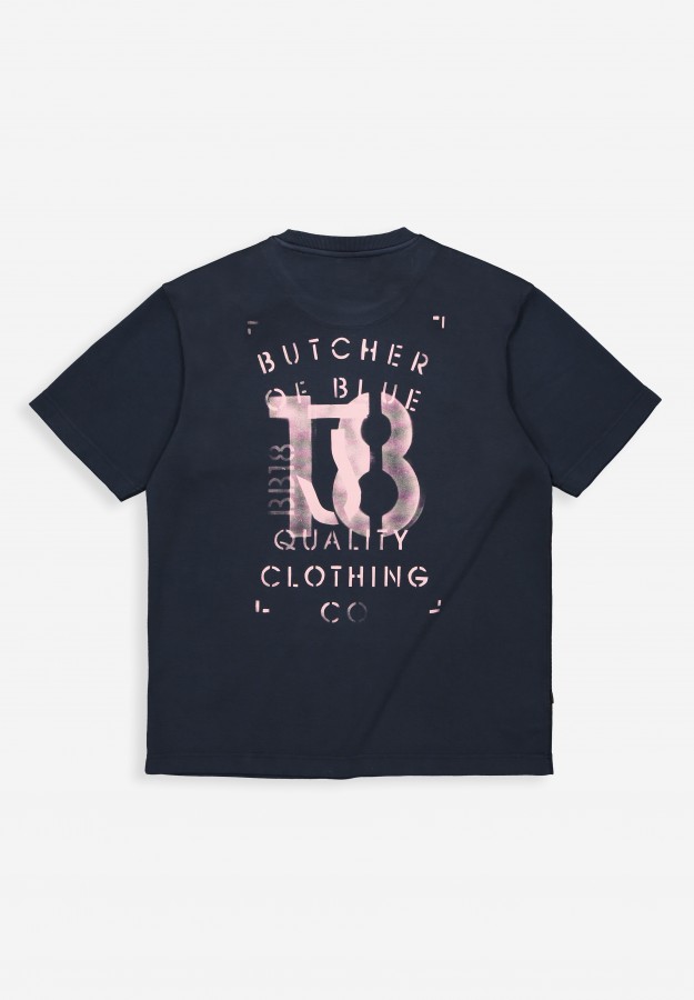 Afbeelding van Mercer Layer Loose M2622023 Alaska Blue 890 - Loose fitT-Shirt - Butcher of Blue