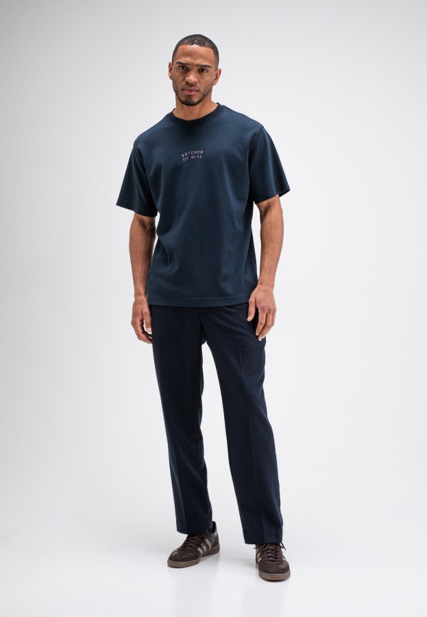 Afbeelding van Mercer Layer Loose M2622023 Alaska Blue 890 - Loose fitT-Shirt - Butcher of Blue